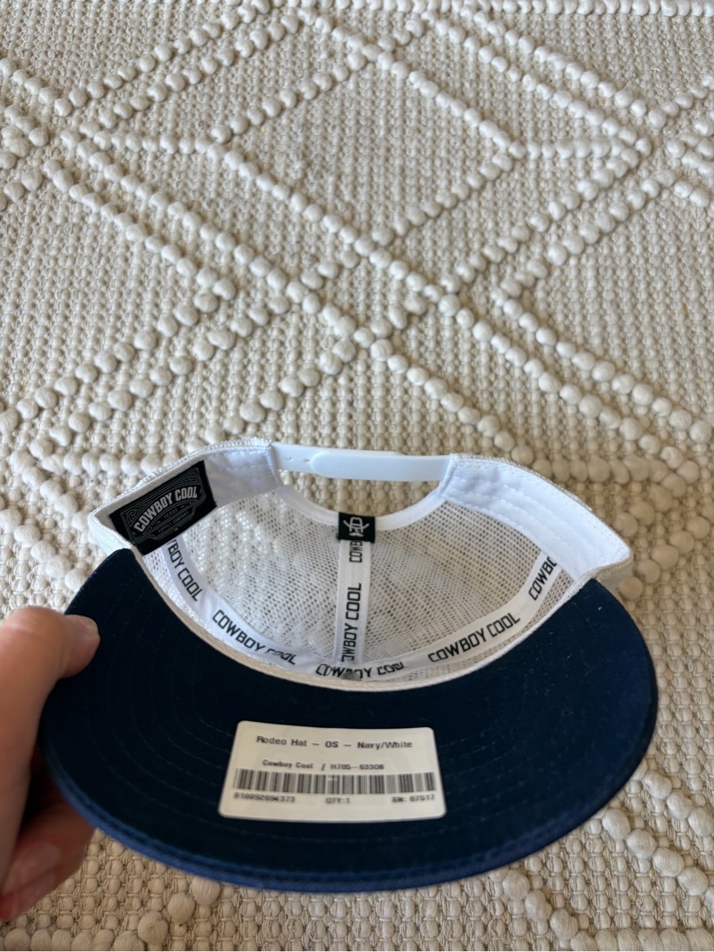 Cowboy cool Rodeo Hat-Navy/White - Picture 4 of 4